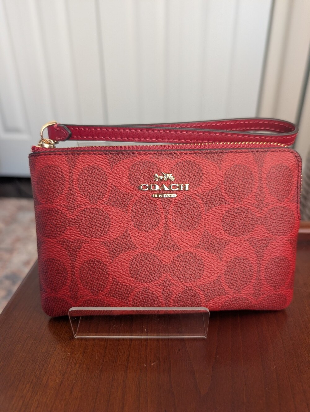 Coach Corner Zip Wristlet